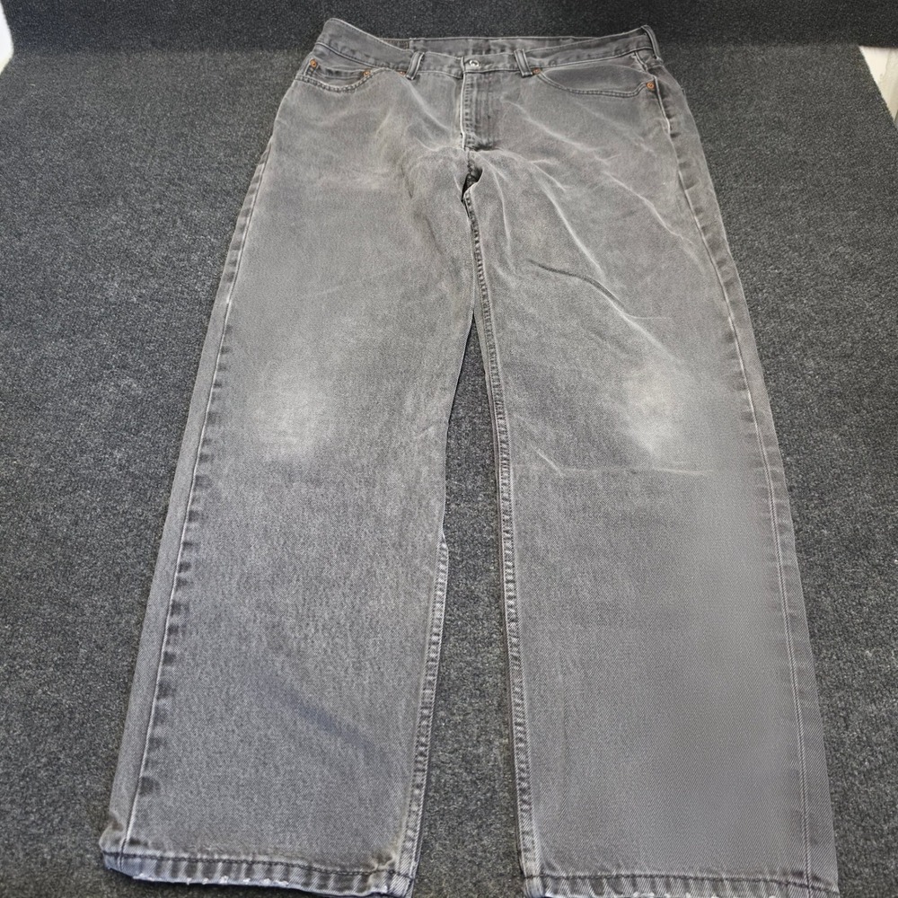Levis 550 Relaxed Fit Tapered Leg Jeans Faded Black Denim Mens 38x32